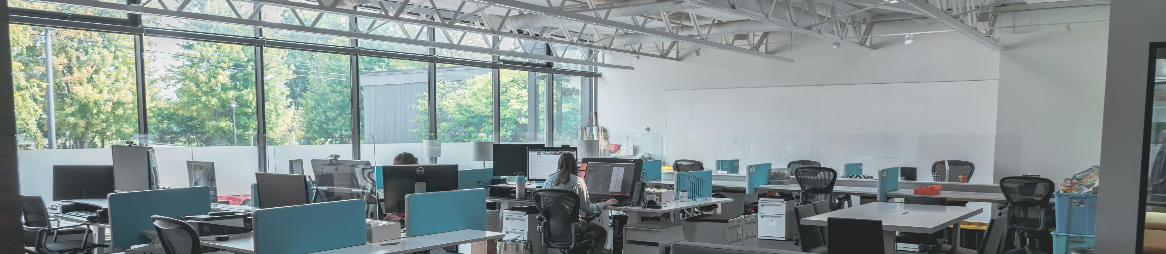 large office space with one working